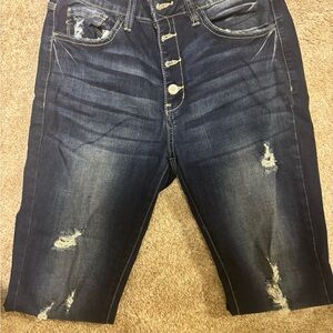 Kancan Distressed Denim Skinny Jeans